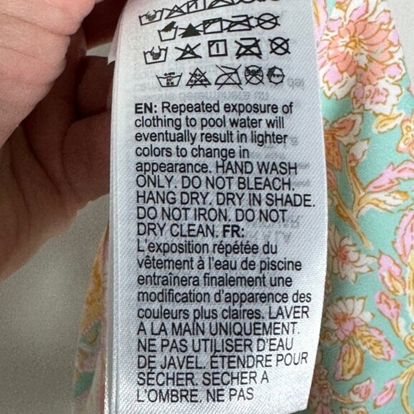 NEW Billabong Layered With Love Reversible Bikini Bottoms Size 14 Floral Swim - Picture 8 of 12